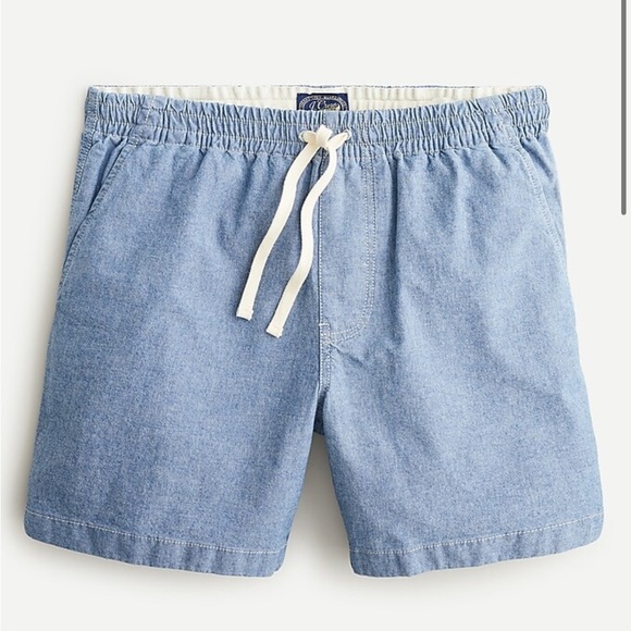 J Crew 6 inch dock shorts in stretch chambray medium - Picture 1 of 8